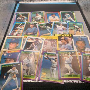 20ct 86-90 Topps, Fleer Milwaukee Brewers Misc Baseball Trading Cards NRMT